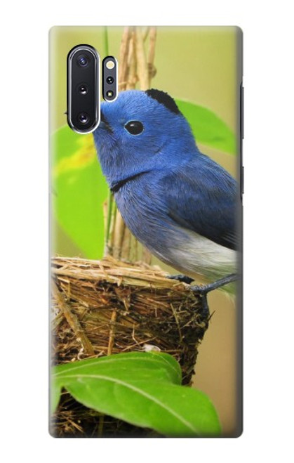 W3839 Oiseau bleu du bonheur Oiseau bleu Etui Coque Housse et Flip Housse Cuir pour Samsung Galaxy Note 10 Plus