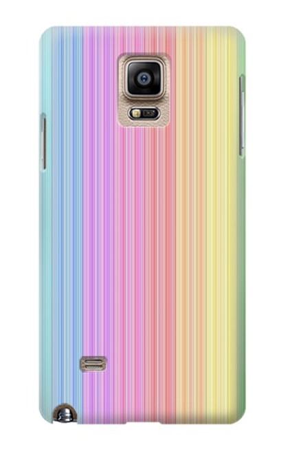 W3849 Couleurs verticales colorées Etui Coque Housse et Flip Housse Cuir pour Samsung Galaxy Note 4