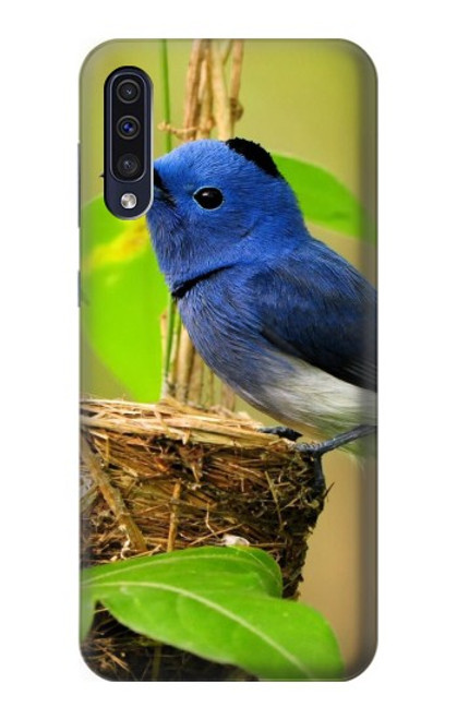 W3839 Oiseau bleu du bonheur Oiseau bleu Etui Coque Housse et Flip Housse Cuir pour Samsung Galaxy A50