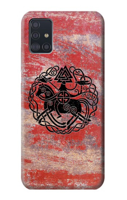 W3831 Symbole antique nordique viking Etui Coque Housse et Flip Housse Cuir pour Samsung Galaxy A51 5G