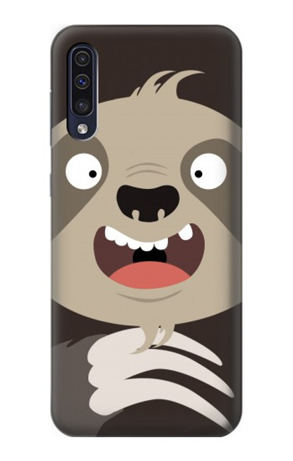 W3855 Dessin animé visage paresseux Etui Coque Housse et Flip Housse Cuir pour Samsung Galaxy A70