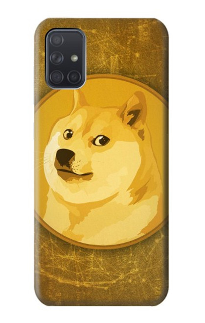 W3826 Dogecoin Shiba Etui Coque Housse et Flip Housse Cuir pour Samsung Galaxy A71 5G