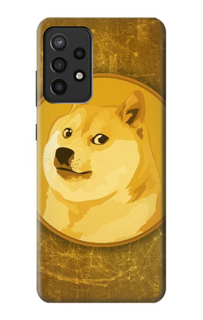 W3826 Dogecoin Shiba Etui Coque Housse et Flip Housse Cuir pour Samsung Galaxy A72, Galaxy A72 5G