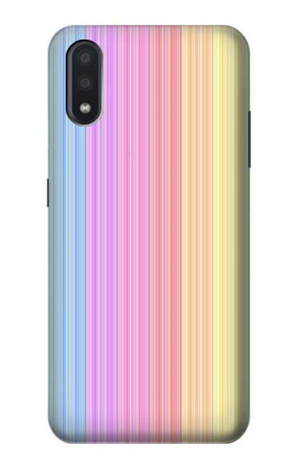 W3849 Couleurs verticales colorées Etui Coque Housse et Flip Housse Cuir pour Samsung Galaxy A01