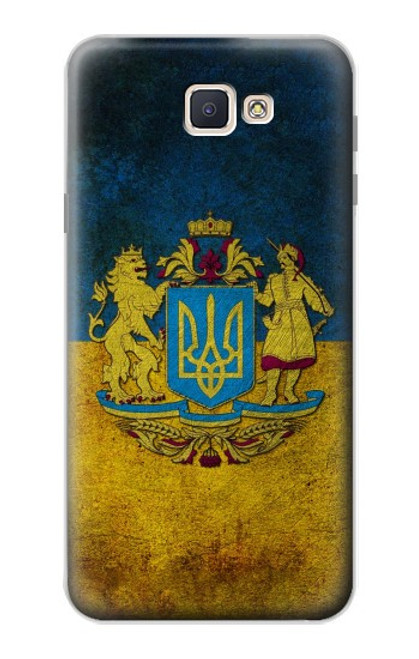 W3858 Drapeau de l'Ukraine Etui Coque Housse et Flip Housse Cuir pour Samsung Galaxy J7 Prime (SM-G610F)