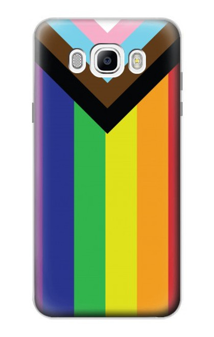 W3846 Drapeau de fierté LGBT Etui Coque Housse et Flip Housse Cuir pour Samsung Galaxy J7 (2016)