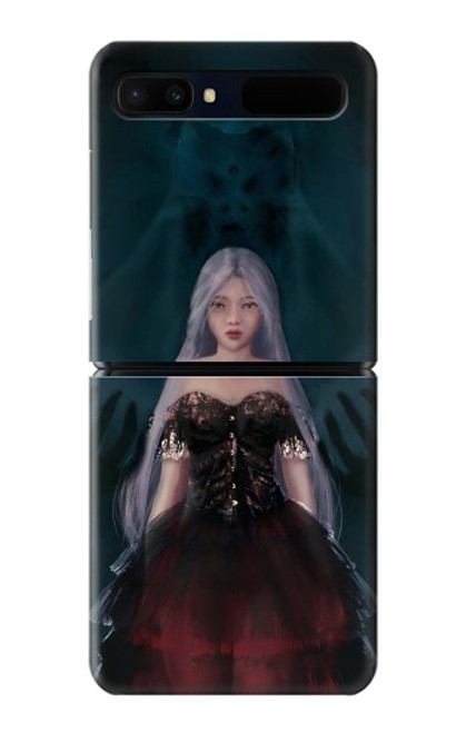 W3847 Lilith Devil Bride Gothique Fille Crâne Grim Reaper Etui Coque Housse et Flip Housse pour Samsung Galaxy Z Flip 5G