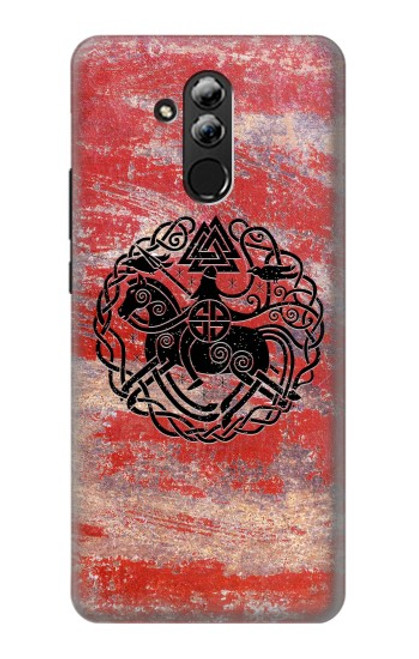 W3831 Symbole antique nordique viking Etui Coque Housse et Flip Housse Cuir pour Huawei Mate 20 lite