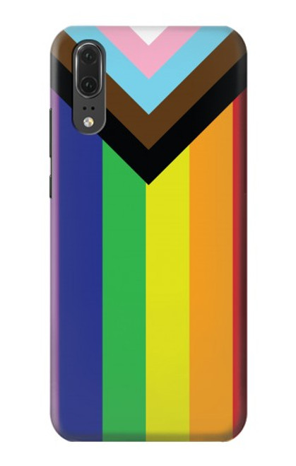 W3846 Drapeau de fierté LGBT Etui Coque Housse et Flip Housse Cuir pour Huawei P20