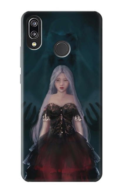 W3847 Lilith Devil Bride Gothique Fille Crâne Grim Reaper Etui Coque Housse et Flip Housse Cuir pour Huawei P20 Lite