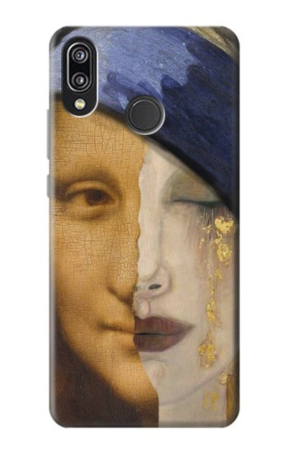 W3853 La Joconde Gustav Klimt Vermeer Etui Coque Housse et Flip Housse Cuir pour Huawei P20 Lite