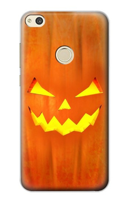 W3828 Citrouille d'Halloween Etui Coque Housse et Flip Housse Cuir pour Huawei P8 Lite (2017)