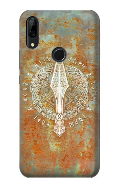 W3827 Lance Gungnir d'Odin Norse Viking Symbol Etui Coque Housse et Flip Housse Cuir pour Huawei P Smart Z, Y9 Prime 2019