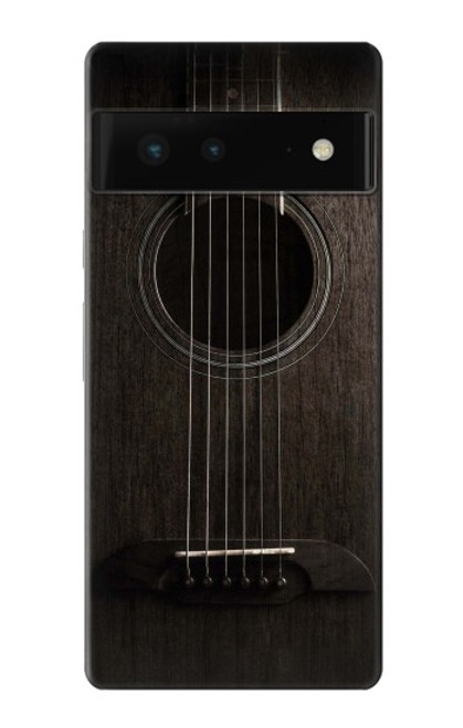 W3834 Guitare noire Old Woods Etui Coque Housse et Flip Housse Cuir pour Google Pixel 6