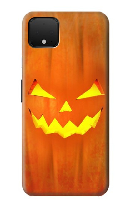 W3828 Citrouille d'Halloween Etui Coque Housse et Flip Housse Cuir pour Google Pixel 4