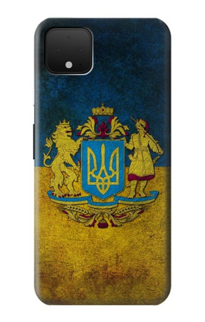 W3858 Drapeau de l'Ukraine Etui Coque Housse et Flip Housse Cuir pour Google Pixel 4