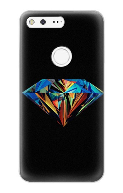 W3842 Diamant coloré abstrait Etui Coque Housse et Flip Housse Cuir pour Google Pixel XL