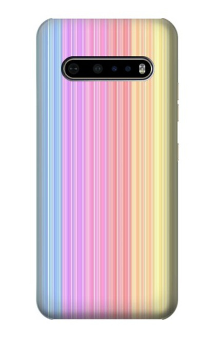 W3849 Couleurs verticales colorées Etui Coque Housse et Flip Housse Cuir pour LG V60 ThinQ 5G