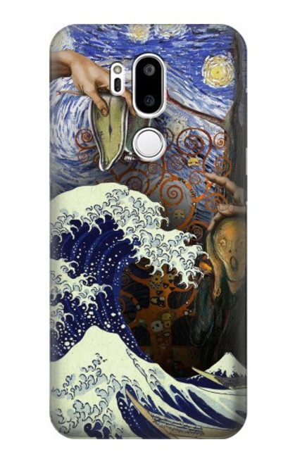 W3851 Monde de l'art Van Gogh Hokusai Da Vinci Etui Coque Housse et Flip Housse Cuir pour LG G7 ThinQ