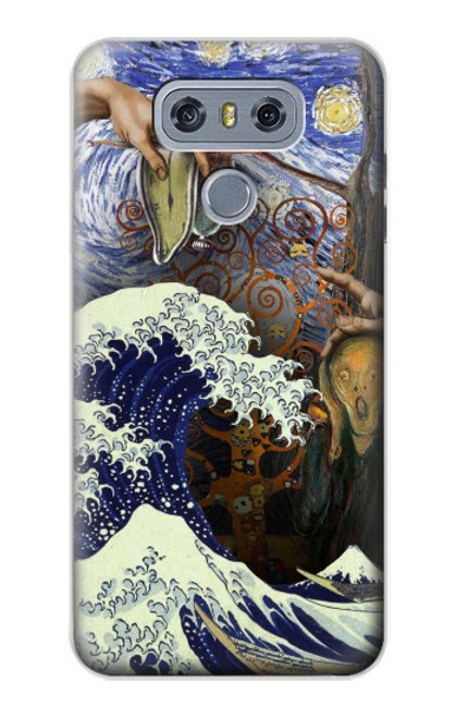 W3851 Monde de l'art Van Gogh Hokusai Da Vinci Etui Coque Housse et Flip Housse Cuir pour LG G6