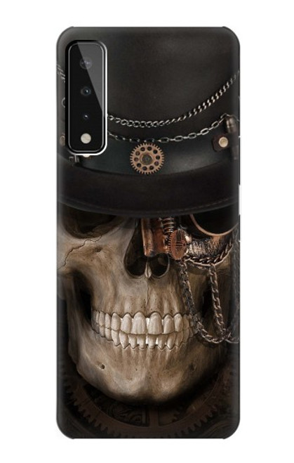 W3852 Crâne Steampunk Etui Coque Housse et Flip Housse Cuir pour LG Stylo 7 5G