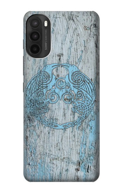 W3829 Huginn et Muninn Twin Ravens Norse Etui Coque Housse et Flip Housse Cuir pour Motorola Moto G71 5G