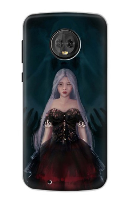 W3847 Lilith Devil Bride Gothique Fille Crâne Grim Reaper Etui Coque Housse et Flip Housse Cuir pour Motorola Moto G6