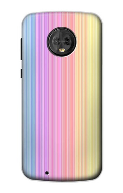 W3849 Couleurs verticales colorées Etui Coque Housse et Flip Housse Cuir pour Motorola Moto G6