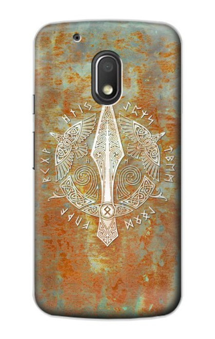 W3827 Lance Gungnir d'Odin Norse Viking Symbol Etui Coque Housse et Flip Housse Cuir pour Motorola Moto G4 Play