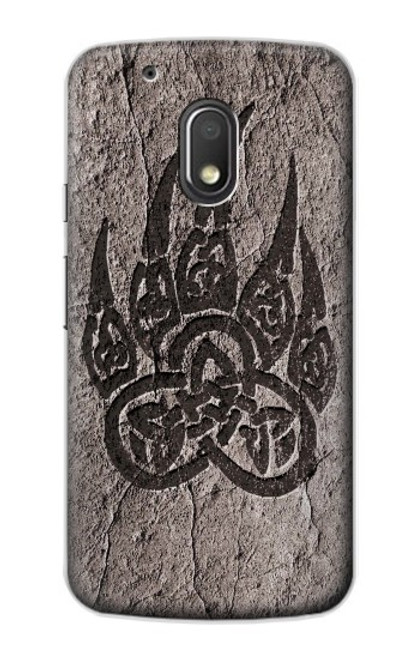 W3832 Patte d'ours nordique viking Berserkers Rock Etui Coque Housse et Flip Housse Cuir pour Motorola Moto G4 Play