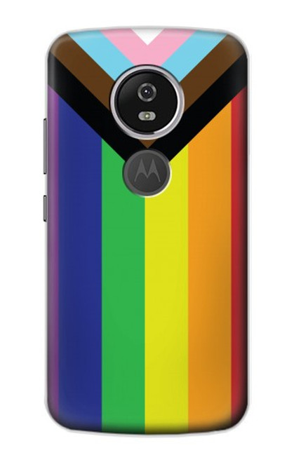 W3846 Drapeau de fierté LGBT Etui Coque Housse et Flip Housse Cuir pour Motorola Moto E5 Plus