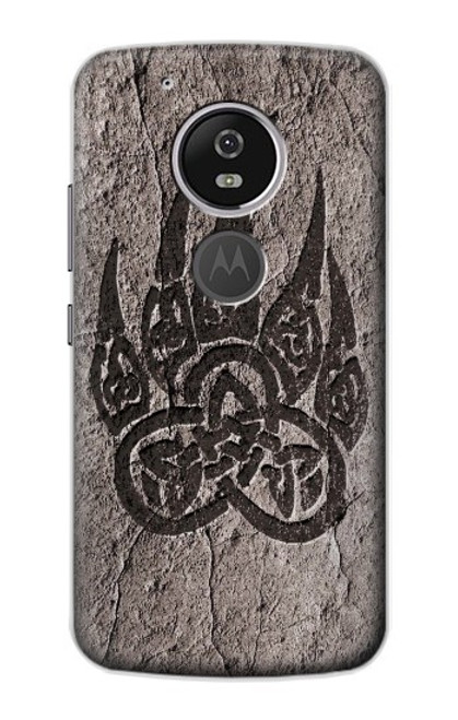 W3832 Patte d'ours nordique viking Berserkers Rock Etui Coque Housse et Flip Housse Cuir pour Motorola Moto G6 Play, Moto G6 Forge, Moto E5