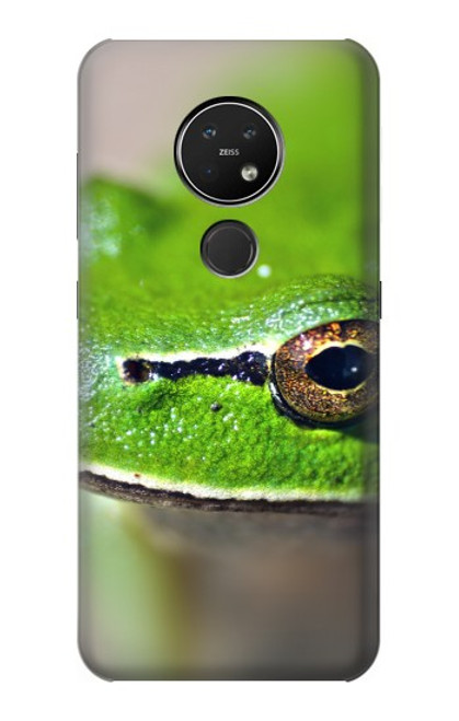 W3845 Grenouille verte Etui Coque Housse et Flip Housse Cuir pour Nokia 7.2