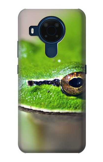 W3845 Grenouille verte Etui Coque Housse et Flip Housse Cuir pour Nokia 5.4