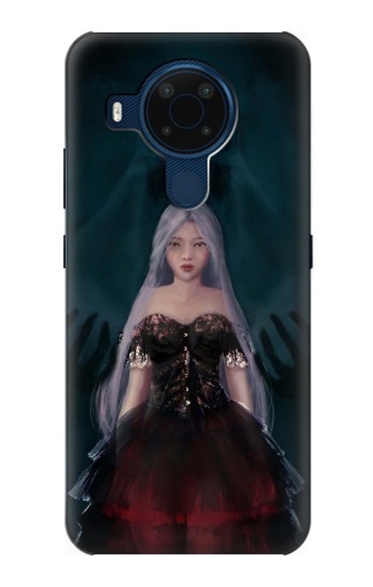 W3847 Lilith Devil Bride Gothique Fille Crâne Grim Reaper Etui Coque Housse et Flip Housse Cuir pour Nokia 5.4