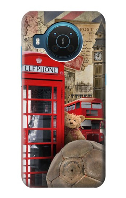 W3856 Vintage Londres Britannique Etui Coque Housse et Flip Housse Cuir pour Nokia X20