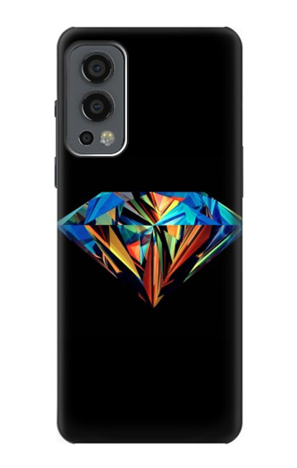 W3842 Diamant coloré abstrait Etui Coque Housse et Flip Housse Cuir pour OnePlus Nord 2 5G