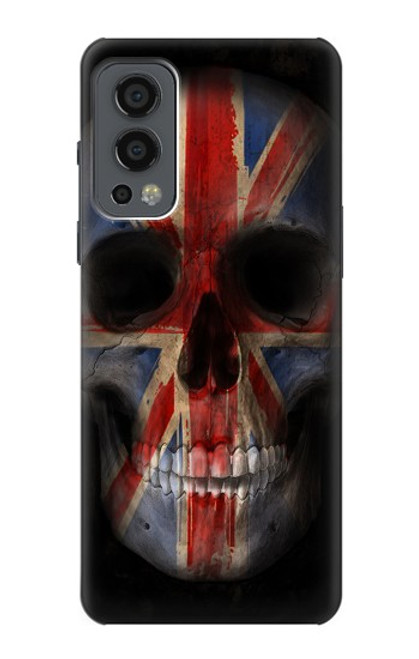 W3848 Crâne de drapeau du Royaume-Uni Etui Coque Housse et Flip Housse Cuir pour OnePlus Nord 2 5G