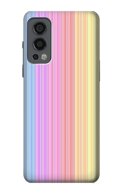 W3849 Couleurs verticales colorées Etui Coque Housse et Flip Housse Cuir pour OnePlus Nord 2 5G