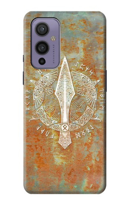 W3827 Lance Gungnir d'Odin Norse Viking Symbol Etui Coque Housse et Flip Housse Cuir pour OnePlus 9