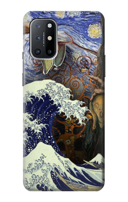 W3851 Monde de l'art Van Gogh Hokusai Da Vinci Etui Coque Housse et Flip Housse Cuir pour OnePlus 8T