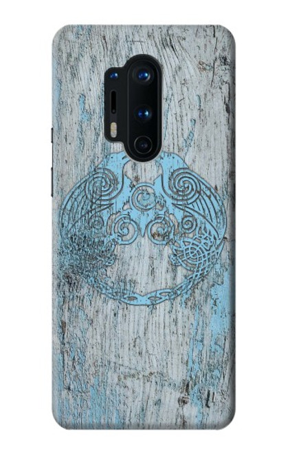 W3829 Huginn et Muninn Twin Ravens Norse Etui Coque Housse et Flip Housse Cuir pour OnePlus 8 Pro