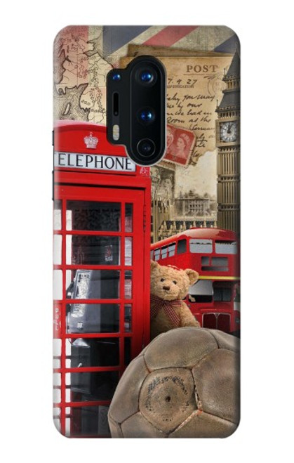 W3856 Vintage Londres Britannique Etui Coque Housse et Flip Housse Cuir pour OnePlus 8 Pro