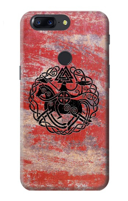 W3831 Symbole antique nordique viking Etui Coque Housse et Flip Housse Cuir pour OnePlus 5T