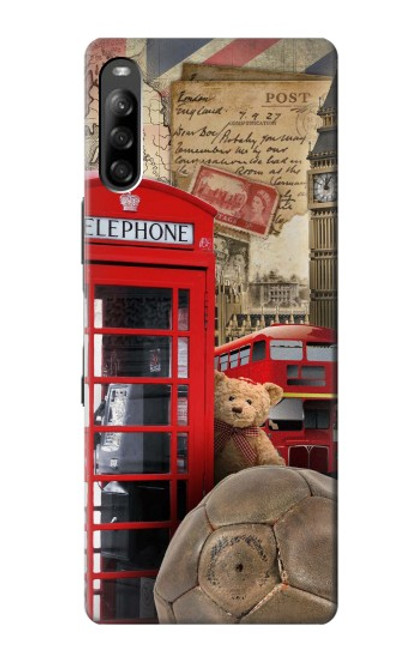 W3856 Vintage Londres Britannique Etui Coque Housse et Flip Housse Cuir pour Sony Xperia L4
