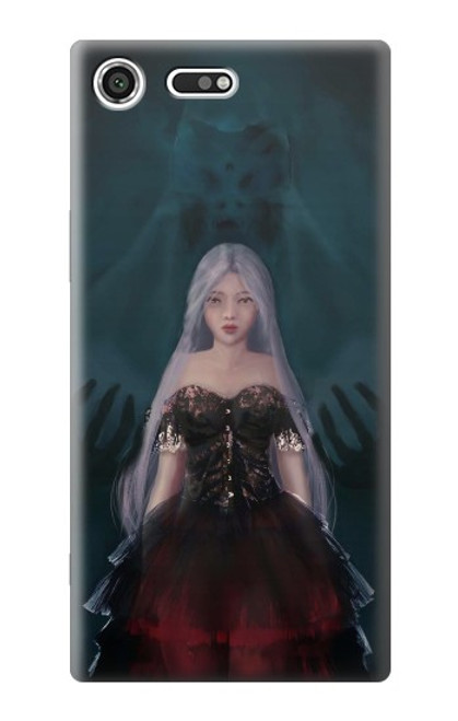 W3847 Lilith Devil Bride Gothique Fille Crâne Grim Reaper Etui Coque Housse et Flip Housse Cuir pour Sony Xperia XZ Premium