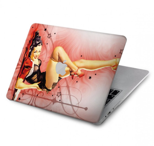 W1669 Afficher Fille Millésime Etui Coque Housse pour MacBook Pro 14 M1,M2,M3 (2021,2023) - A2442, A2779, A2992, A2918