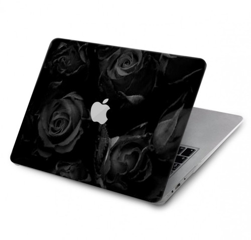 W3153 Noir Roses Etui Coque Housse pour MacBook Pro 14 M1,M2,M3 (2021,2023) - A2442, A2779, A2992, A2918