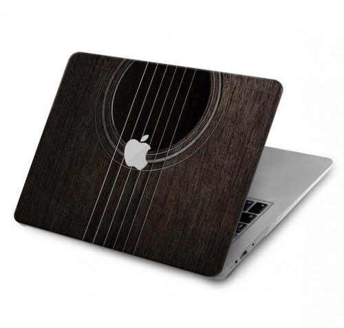 W3834 Guitare noire Old Woods Etui Coque Housse pour MacBook Pro 16 M1,M2 (2021,2023) - A2485, A2780