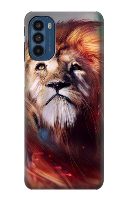 W0691 Peinture Leo Etui Coque Housse et Flip Housse Cuir pour Motorola Moto G41